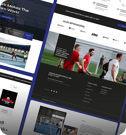 Sports Club Website case study preview
