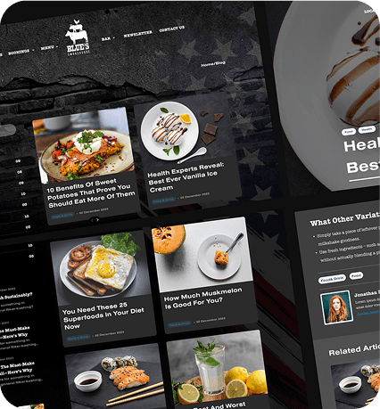 Restaurant Blog Page case study preview